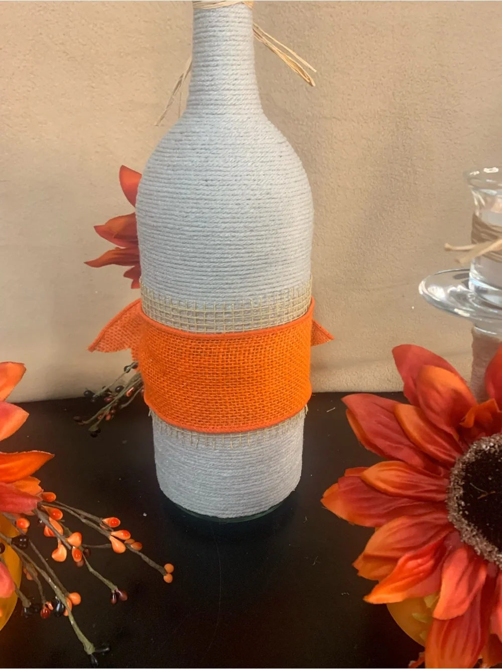 Orange Artificial Sunflower Centerpiece Set. Inv 588
